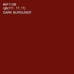 #6F110B - Dark Burgundy Color Image