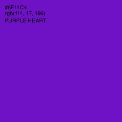 #6F11C4 - Purple Heart Color Image