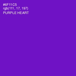 #6F11C5 - Purple Heart Color Image