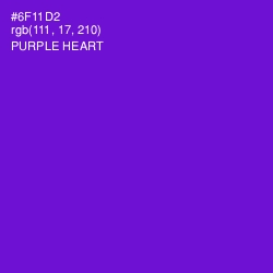 #6F11D2 - Purple Heart Color Image