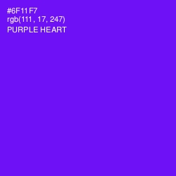 #6F11F7 - Purple Heart Color Image