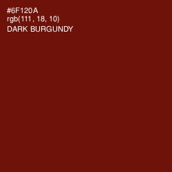 #6F120A - Dark Burgundy Color Image