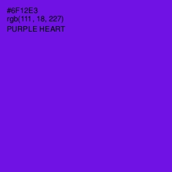#6F12E3 - Purple Heart Color Image