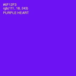 #6F12F3 - Purple Heart Color Image