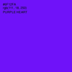 #6F12FA - Purple Heart Color Image