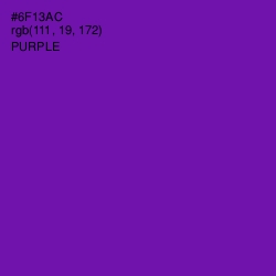 #6F13AC - Purple Color Image