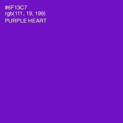 #6F13C7 - Purple Heart Color Image