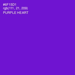 #6F15D1 - Purple Heart Color Image