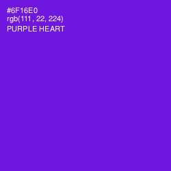 #6F16E0 - Purple Heart Color Image