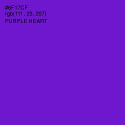 #6F17CF - Purple Heart Color Image