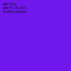 #6F17ED - Purple Heart Color Image