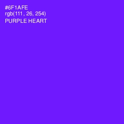 #6F1AFE - Purple Heart Color Image