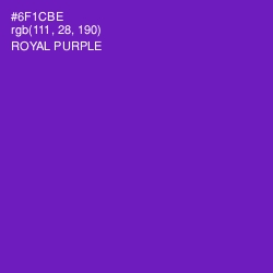 #6F1CBE - Royal Purple Color Image