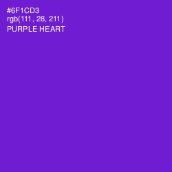 #6F1CD3 - Purple Heart Color Image