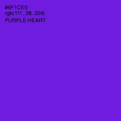 #6F1CE0 - Purple Heart Color Image