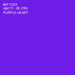 #6F1CE6 - Purple Heart Color Image