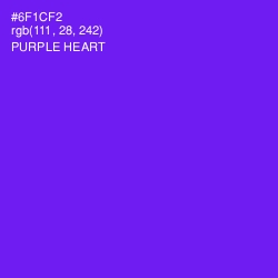#6F1CF2 - Purple Heart Color Image