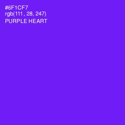 #6F1CF7 - Purple Heart Color Image