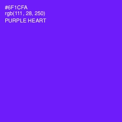 #6F1CFA - Purple Heart Color Image