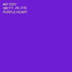 #6F1DD7 - Purple Heart Color Image
