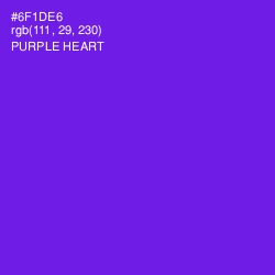 #6F1DE6 - Purple Heart Color Image