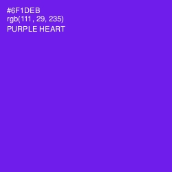 #6F1DEB - Purple Heart Color Image