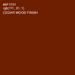 #6F1F01 - Cedar Wood Finish Color Image