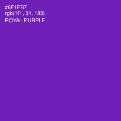 #6F1FB7 - Royal Purple Color Image