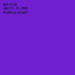 #6F1FD0 - Purple Heart Color Image