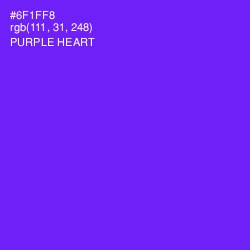 #6F1FF8 - Purple Heart Color Image