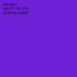 #6F20D7 - Purple Heart Color Image