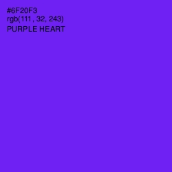 #6F20F3 - Purple Heart Color Image