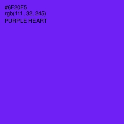 #6F20F5 - Purple Heart Color Image