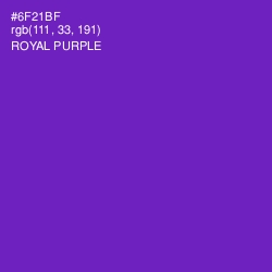 #6F21BF - Royal Purple Color Image