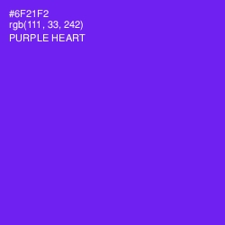 #6F21F2 - Purple Heart Color Image