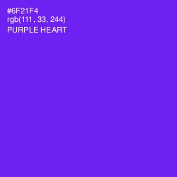 #6F21F4 - Purple Heart Color Image