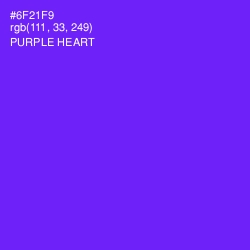 #6F21F9 - Purple Heart Color Image