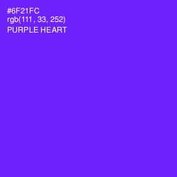 #6F21FC - Purple Heart Color Image