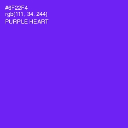 #6F22F4 - Purple Heart Color Image