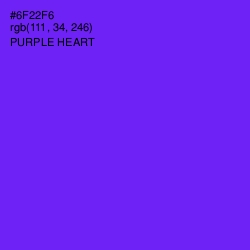 #6F22F6 - Purple Heart Color Image