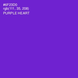 #6F23D0 - Purple Heart Color Image