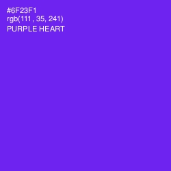 #6F23F1 - Purple Heart Color Image