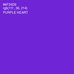 #6F24D6 - Purple Heart Color Image