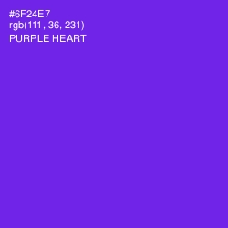 #6F24E7 - Purple Heart Color Image