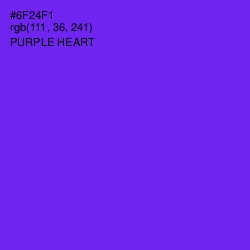 #6F24F1 - Purple Heart Color Image