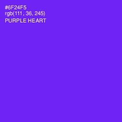 #6F24F5 - Purple Heart Color Image