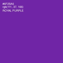 #6F25A6 - Royal Purple Color Image