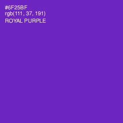 #6F25BF - Royal Purple Color Image