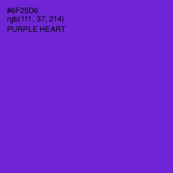 #6F25D6 - Purple Heart Color Image