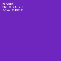#6F26BF - Royal Purple Color Image